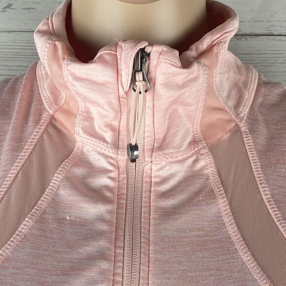Tangerine Women’s Athletic Jacket Small Pink Full Zip Vented Thumbholes Pockets - Picture 2 of 12